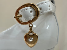 Load image into Gallery viewer, Crystal Heart Charm Ankle Strap Shoes