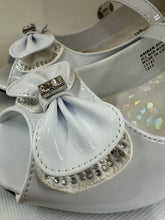 Load image into Gallery viewer, Bow & Rhinestone Peep-Toe Kitten Shoes