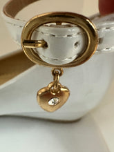 Load image into Gallery viewer, Crystal Heart Charm Ankle Strap Shoes