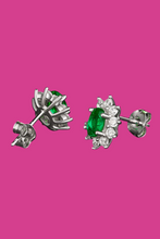 Load image into Gallery viewer, 1 Carat Lab-Grown Emerald Stud Earrings