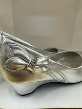 Load image into Gallery viewer, Sparkly Bow & Ribbon Wedge Shoes