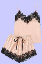 Load image into Gallery viewer, Chic Satin Lace Sleepwear Set