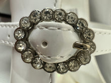 Load image into Gallery viewer, Bow & Rhinestone Peep-Toe Kitten Shoes