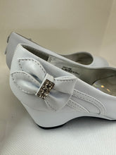 Load image into Gallery viewer, Sparkly Bow & Ribbon Wedge Shoes