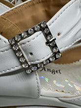 Load image into Gallery viewer, Pleated Ankle Strap with Crystal Buckle Wedge Shoes