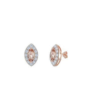 Load image into Gallery viewer, 2.00 CTTW Marquis Cut Morganite Studs in 14K Rose Gold