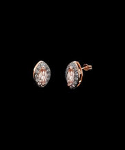 Load image into Gallery viewer, 2.00 CTTW Marquis Cut Morganite Studs in 14K Rose Gold