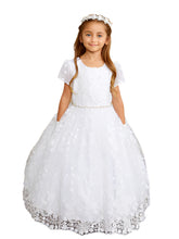 Load image into Gallery viewer, 3D Floral Short Sleeve Dress