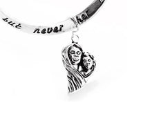 Load image into Gallery viewer, Mother and Child Sculptured Charm Bangle