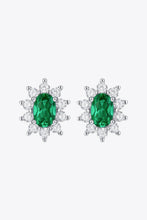 Load image into Gallery viewer, 1 Carat Lab-Grown Emerald Stud Earrings