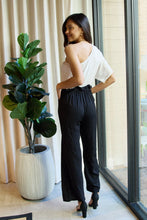 Load image into Gallery viewer, Dress Day Marvelous in Manhattan One-Shoulder Jumpsuit in White/Black