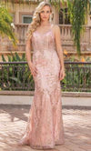 Load image into Gallery viewer, Dazzling Trumpet Gown in Rose Gold