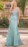 Load image into Gallery viewer, Dazzling Trumpet Gown in Sage
