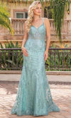 Load image into Gallery viewer, Dazzling Trumpet Gown in Sage