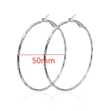 Load image into Gallery viewer, Large Smooth Circle Hoop Earrings
