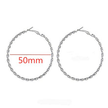Load image into Gallery viewer, Large Smooth Circle Hoop Earrings