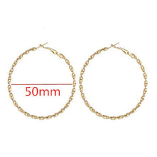 Load image into Gallery viewer, Large Smooth Circle Hoop Earrings