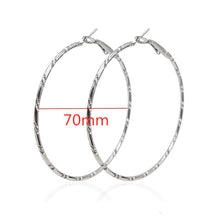 Load image into Gallery viewer, Large Smooth Circle Hoop Earrings