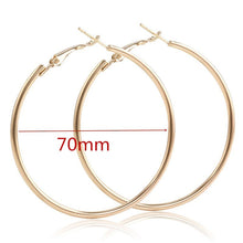 Load image into Gallery viewer, Large Smooth Circle Hoop Earrings