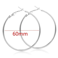 Load image into Gallery viewer, Large Smooth Circle Hoop Earrings