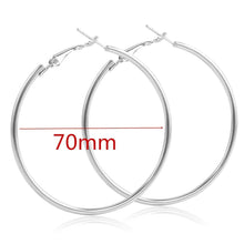 Load image into Gallery viewer, Large Smooth Circle Hoop Earrings