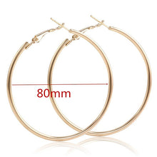 Load image into Gallery viewer, Large Smooth Circle Hoop Earrings