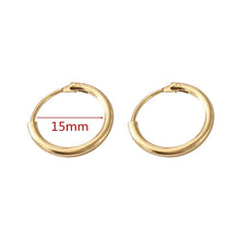 Load image into Gallery viewer, Large Smooth Circle Hoop Earrings