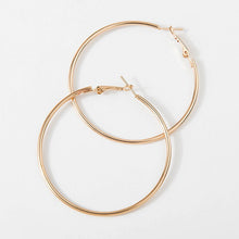 Load image into Gallery viewer, Large Smooth Circle Hoop Earrings