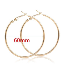 Load image into Gallery viewer, Large Smooth Circle Hoop Earrings