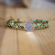 Load image into Gallery viewer, Handmade Jasper Tree of Life Charm Bracelet