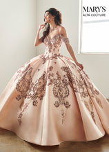 Load image into Gallery viewer, Couture Mikado Dress in Champagne/Gold
