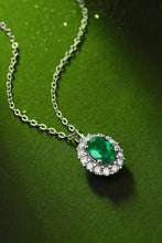 Load image into Gallery viewer, 1.5 Carat Lab-Grown Emerald 925 Sterling Silver Necklace