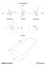 Load image into Gallery viewer, World Wall Clock