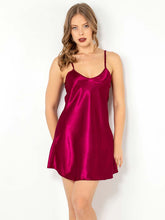 Load image into Gallery viewer, Thin-Strap Satin Nightgown for a Special Night
