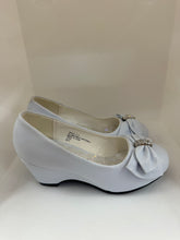 Load image into Gallery viewer, Bow with Crystal Accent Wedge Shoes
