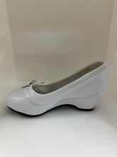 Load image into Gallery viewer, Rhinestone Embellished Bow Slip-On Wedge Shoe with Ribbon Trim
