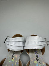 Load image into Gallery viewer, Pleated Ankle Strap with Crystal Buckle Wedge Shoes
