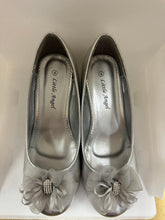 Load image into Gallery viewer, Organza &amp; Ribbon Bow with Sparkly Accent Wedge Shoes
