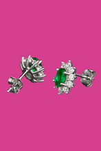 Load image into Gallery viewer, 1 Carat Lab-Grown Emerald Stud Earrings
