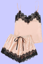 Load image into Gallery viewer, Chic Satin Lace Sleepwear Set
