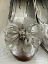 Load image into Gallery viewer, Organza &amp; Ribbon Bow with Sparkly Accent Wedge Shoes
