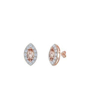 Load image into Gallery viewer, 2.00 CTTW Marquis Cut Morganite Studs in 14K Rose Gold
