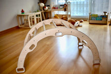 Load image into Gallery viewer, Large Montessori Climbing Arch/Rocker with Pillow Set
