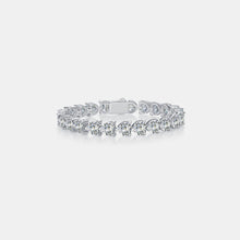 Load image into Gallery viewer, 24 Carat Moissanite .925 Sterling Silver Heart Bracelet
