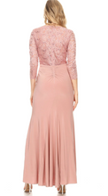 Load image into Gallery viewer, Elegant Lace + Sequin Sleeved Gown
