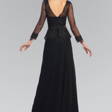 Load image into Gallery viewer, Chiffon Lace Gown in Black
