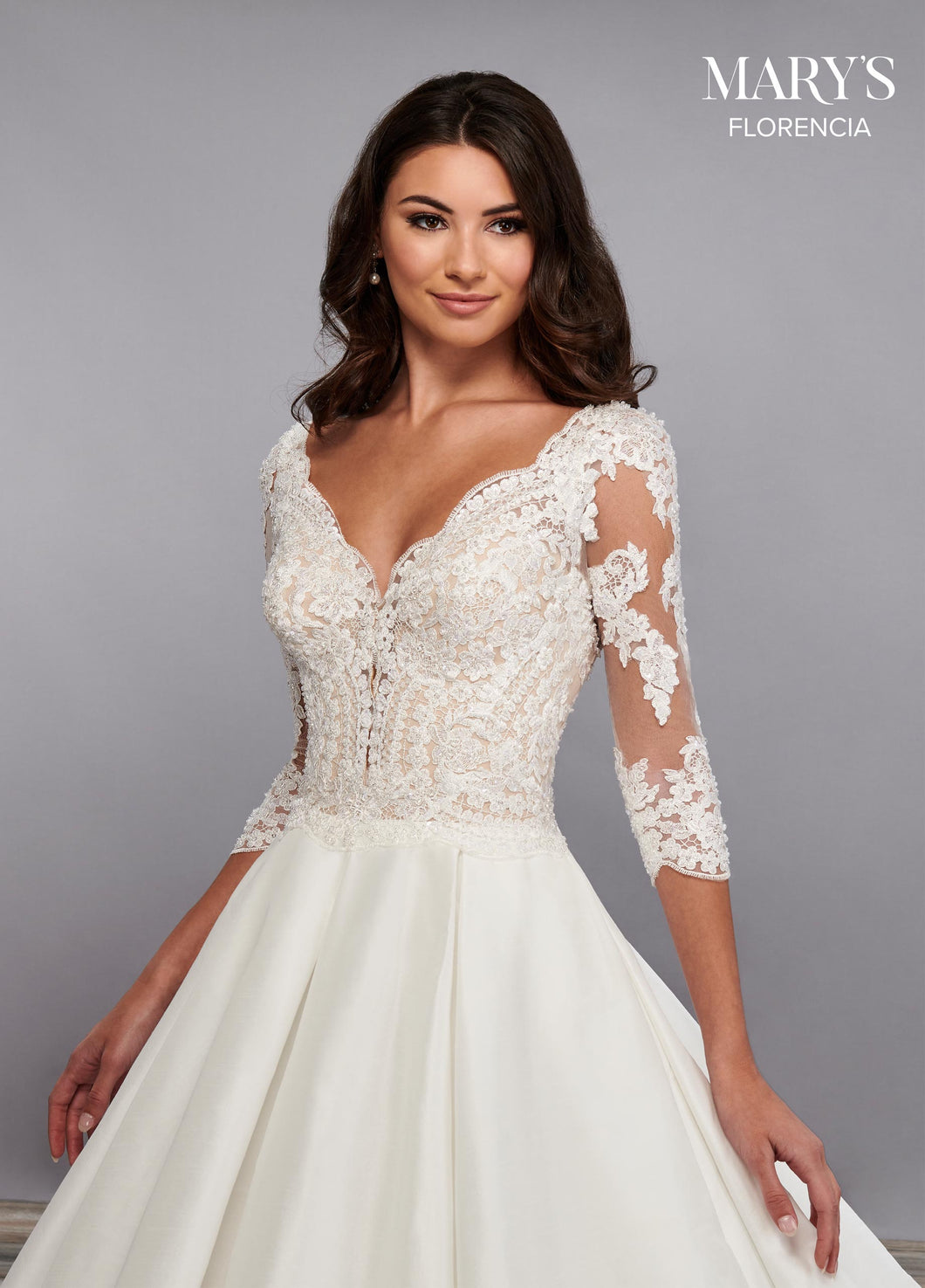 Shantung Lace Bridal Gown