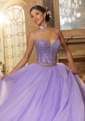 Jewel Encrusted Two-Piece Dress